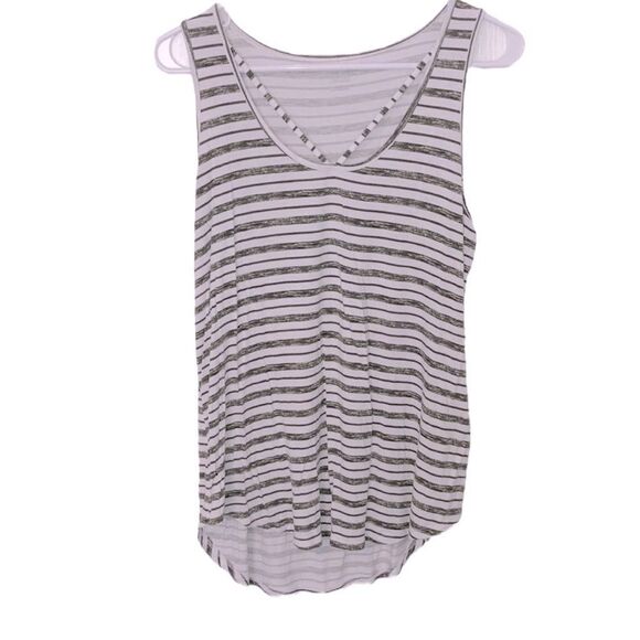 A.N.A. Green & White Striped Tank - Picture 1 of 4